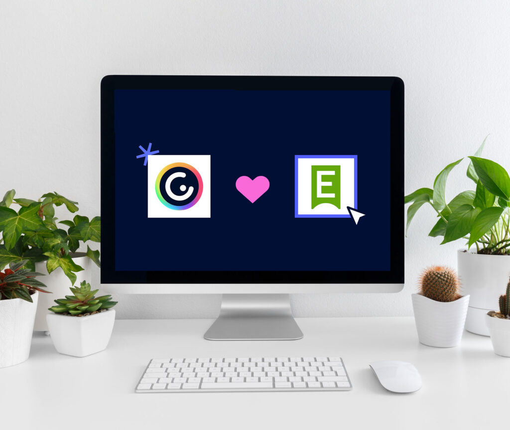 Un ordinateur portable posé sur un bureau affiche à l’écran les logos de Genially et d’Ecoavantis dans ce post sur les rapports de durabilité