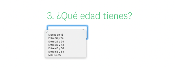 Preguntas menú desplegable