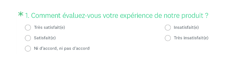 Questions à choix multiples (ou QCM)